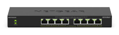 NETGEAR GS308LP Unmanaged Gigabit Ethernet (10/100/1000) Power over Ethernet (PoE) Desktop Black