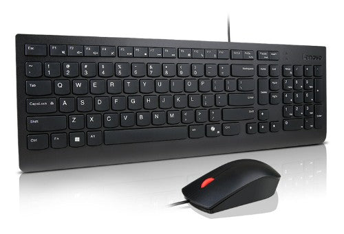 Lenovo KB MICE_BO Essencial WR KBMS GB A1 keyboard Mouse included Universal USB UK English Black