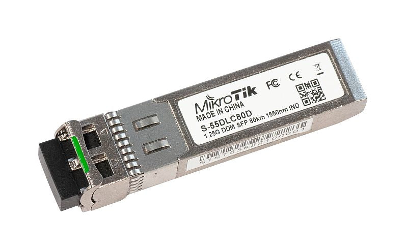 Mikrotik S-55DLC80D network transceiver module Fiber optic 1250 Mbit/s SFP 1550 nm