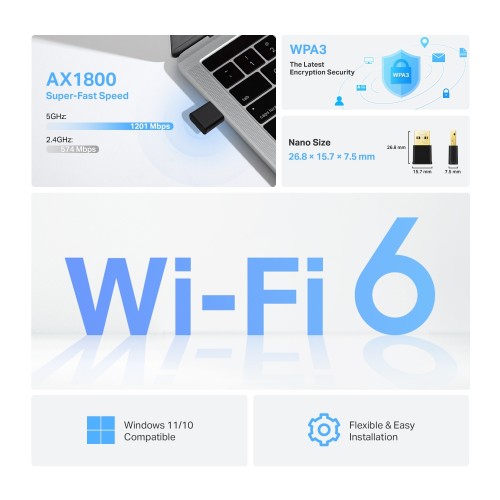 TP-Link Archer TX20U Nano WLAN 1800 Mbit/s