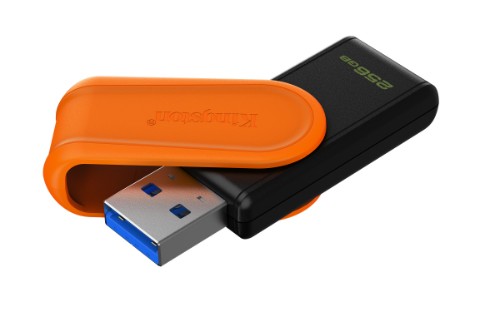 Kingston Technology DataTraveler 256GB Portable USB 3.2 Gen 1 Exodia S (Black/Orange)