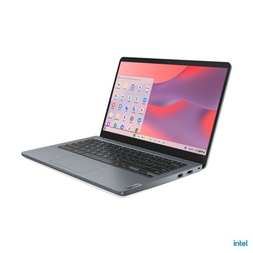 Lenovo 14e Chromebook Gen 3 Intel® N N100 14" Touchscreen Full HD 4 GB LPDDR5-SDRAM 32 GB eMMC Wi-Fi 6E (802.11ax) ChromeOS US English Gray