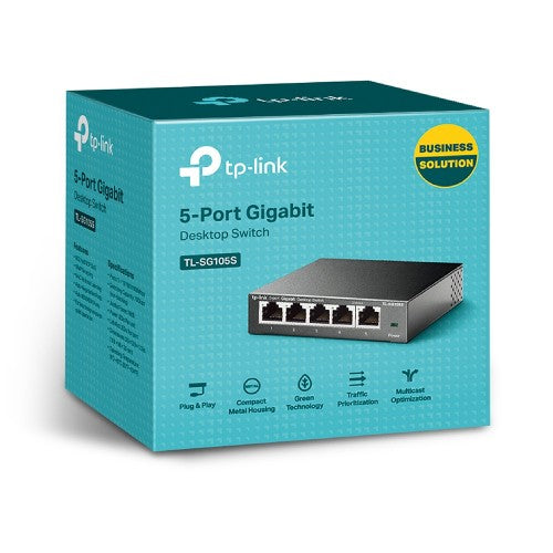 TP-Link TL-SG105S Unmanaged Gigabit Ethernet (10/100/1000) Black