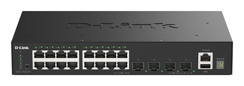 D-Link 20-Port Gigabit Stackable Smart Managed Switch with 4 x 10G SFP+ Ports