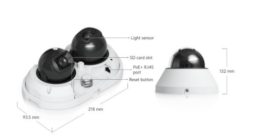 Ubiquiti AI Multi Sensor 2 Dome IP security camera Outdoor 3840 x 2160 pixels Ceiling/Wall/Pole