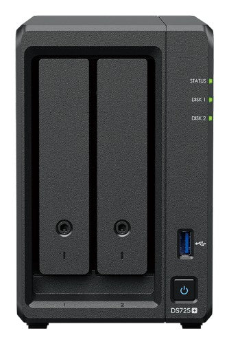 Synology DiskStation DS725+ NAS Ryzen Embedded R1600 4 GB DDR4 Black