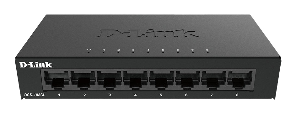 D-Link DGS-108GL 8-Port Gigabit Unmanaged Desktop Switch