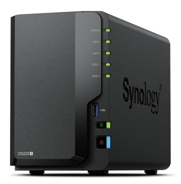 Synology DiskStation DS225+ 2 Bay NAS Desktop Intel® Celeron® J4125 2 GB DDR4 Synology DSM Black