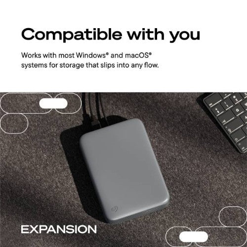 Seagate Expansion STNP8000400 external hard drive 8 TB 3.5" USB Type-C Grey