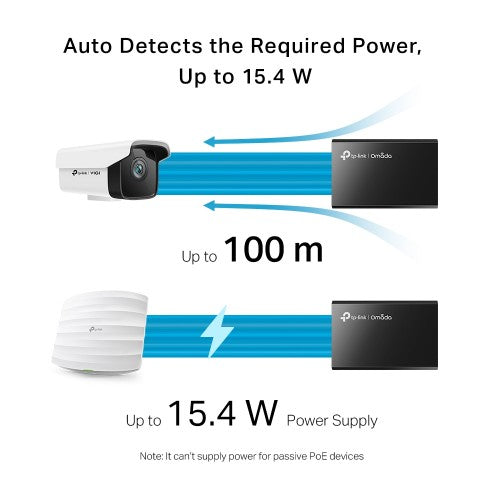 TP-Link POE150S PoE adapter Fast Ethernet, Gigabit Ethernet