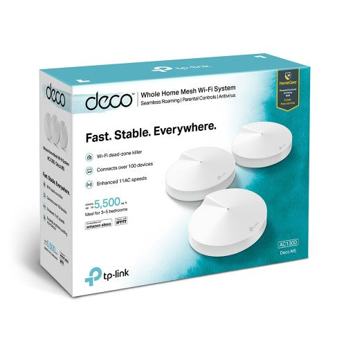 TP-Link Deco M5(3-pack) Dual-band (2.4 GHz / 5 GHz) Wi-Fi 5 (802.11ac) White 2 Internal