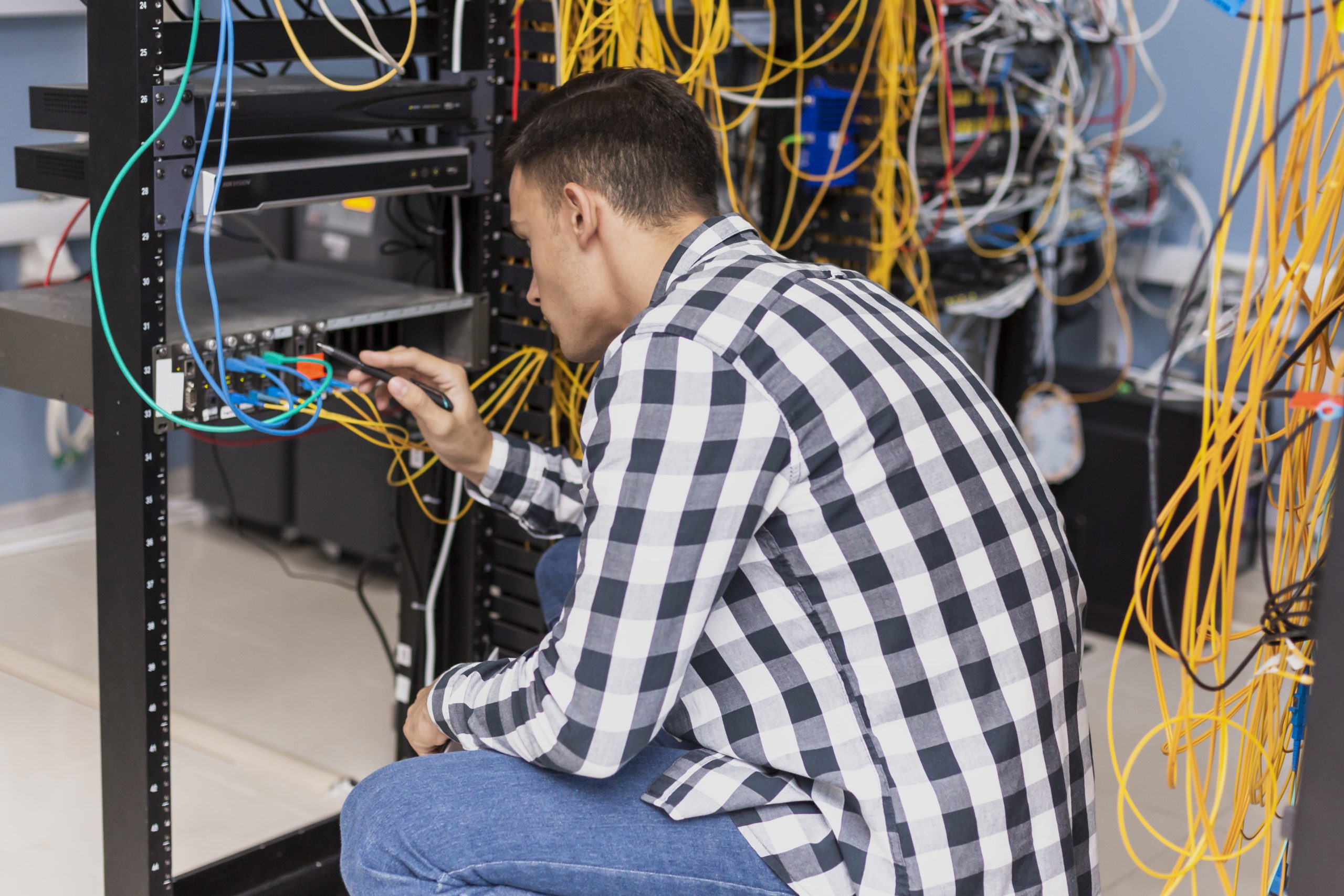 handsome-man-server-room